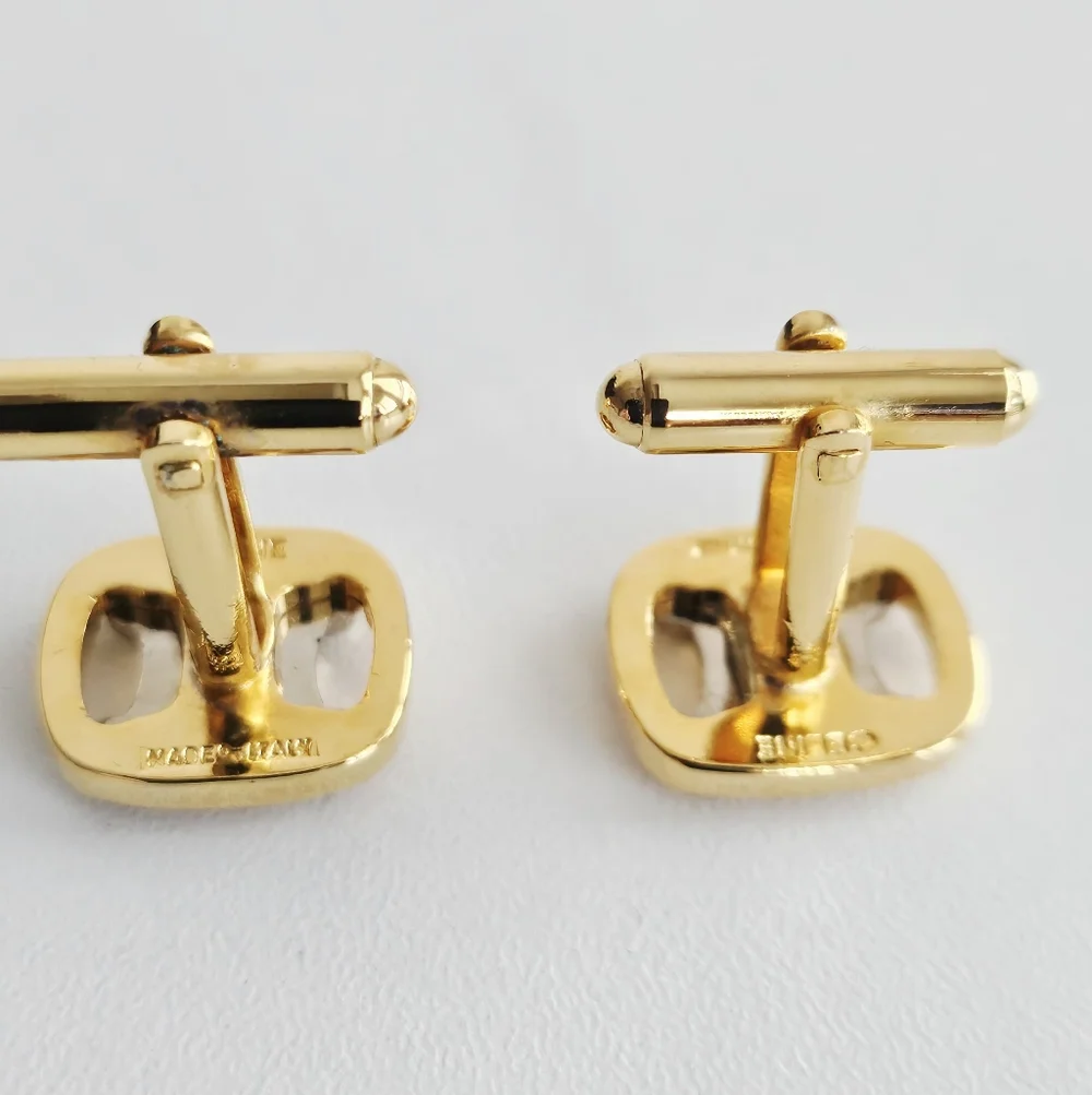 Celine Triomphe Gold-plated & Silvertone Two-tone Triomphe Cufflinks